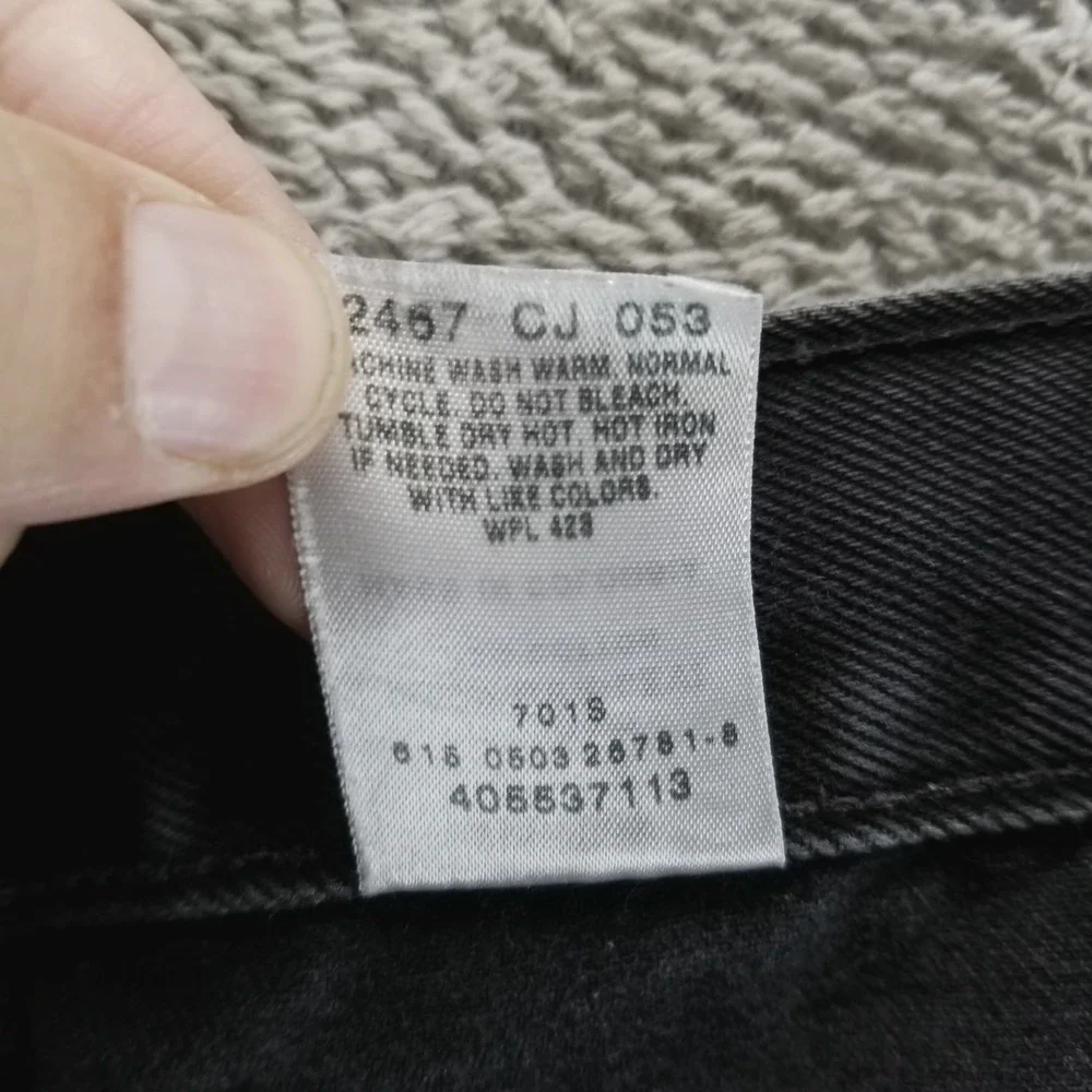 VTG Levis 550 Jeans Mens‎ 38x32 Black Relaxed Tapered 90s Made in Canada Denim